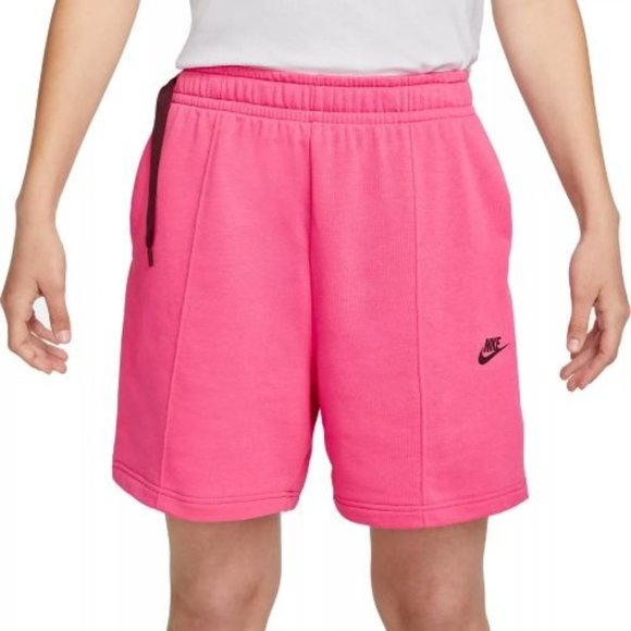Nike Women's Sportswear High Rise Fleece Dance Shorts Pink Side Tie Medium NWT R - Picture 1 of 3